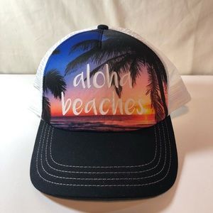 Women’s aloha beaches mesh snapback adjustable hat/baseball cap